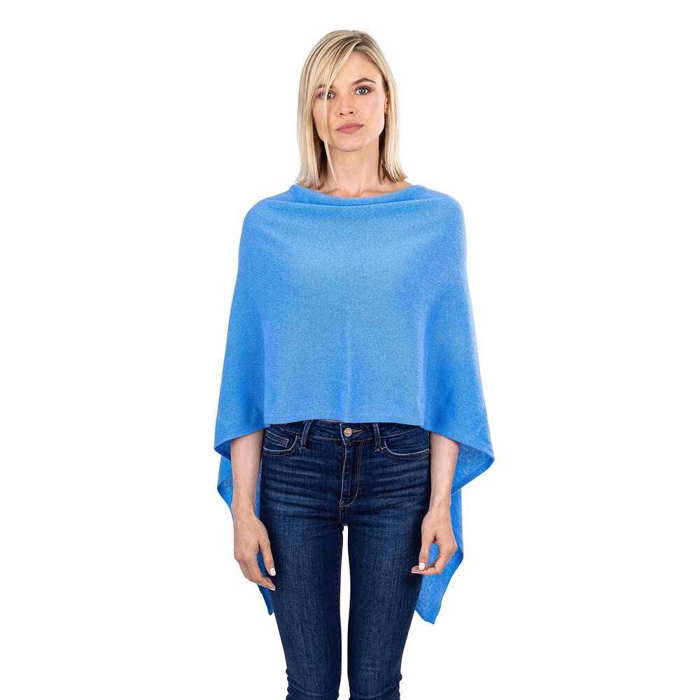 1898 Cashmere Knitted Poncho 100% Mongolian Dress Topper For Women
